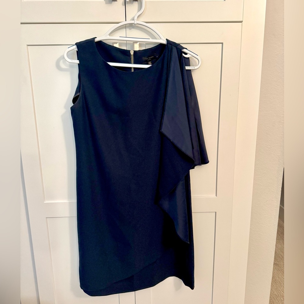 Gently worn Ted Baker dress in navy blue, size 1 (US size: 4).